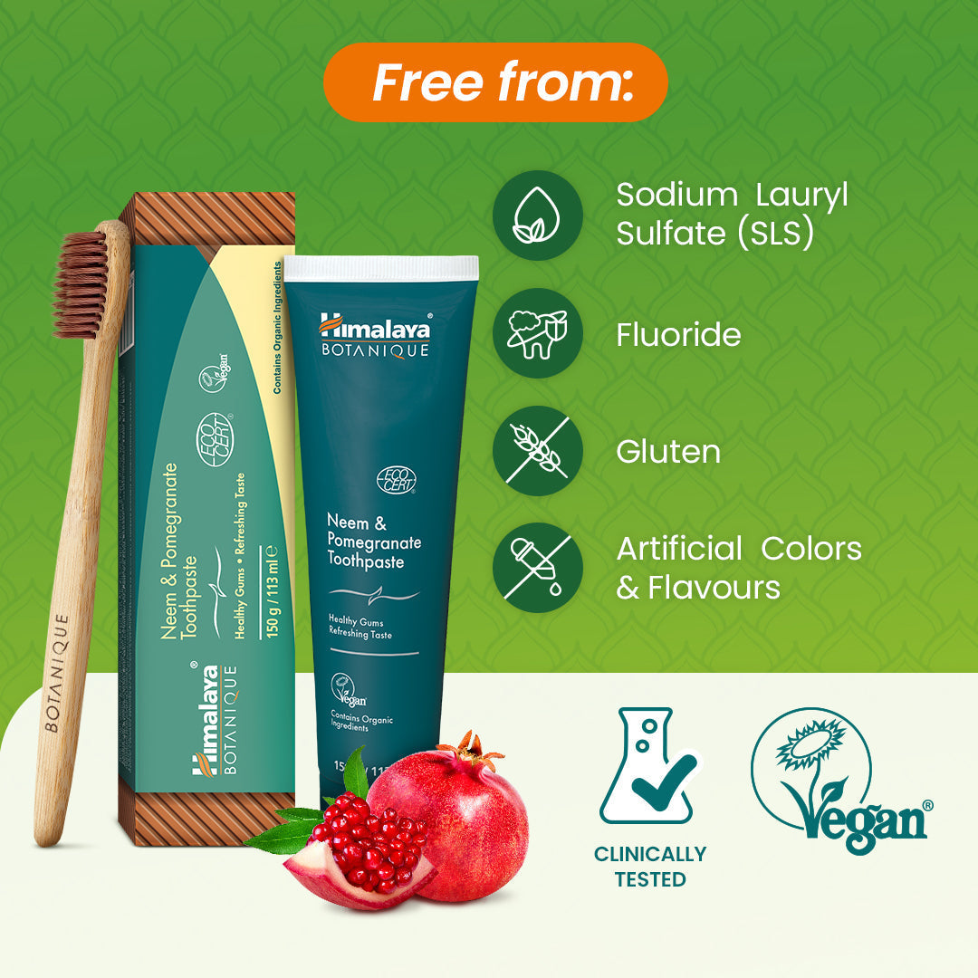 Himalaya Botanique Neem & Pomegranate Toothpaste - 150 g-2