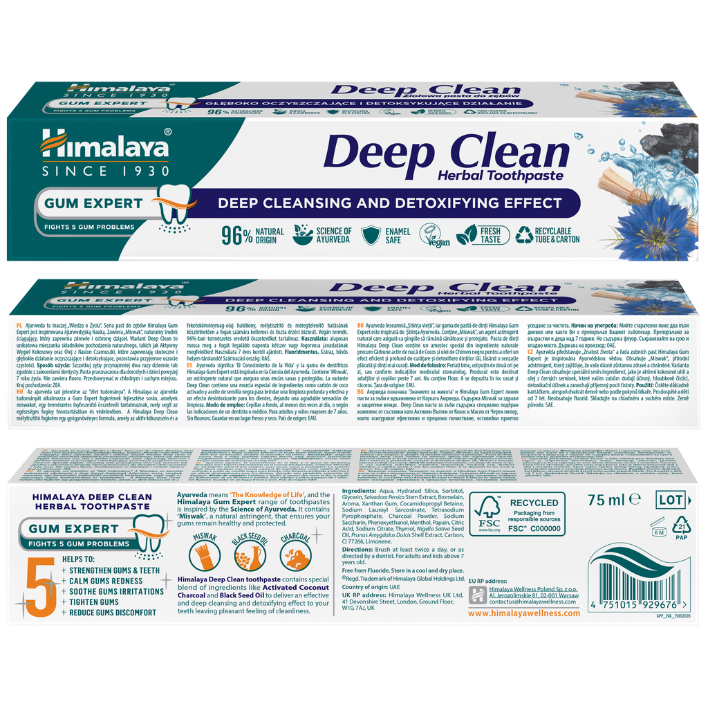 Himalaya Gum Expert Deep Clean Herbal Toothpaste - 75 ml-3