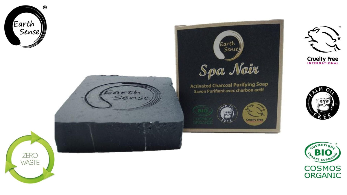 Savon solide bio Spa Noir au charbon actif – 90 g