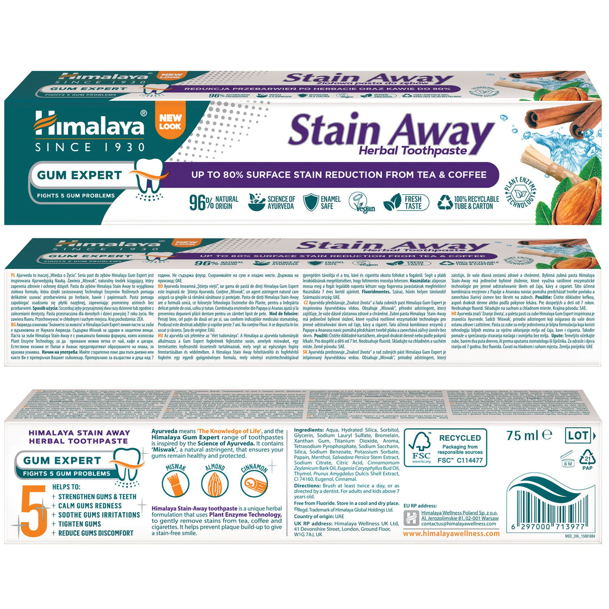 Himalaya Gum Expert Herbal Toothpaste - Stain Away - 75 ml-3