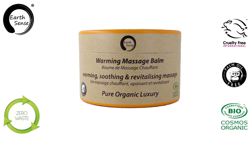Baume de massage chauffant bio – Visage, mains, bras & corps – 100 ml