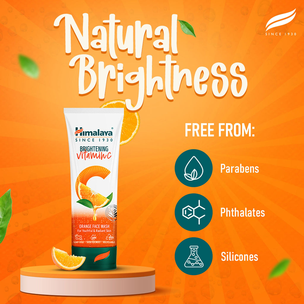 Himalaya Brightening Vitamin C Orange Face Wash-4